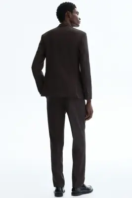 Pantalon de costume Slim Fit - Marron foncé — photo 2
