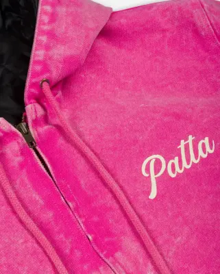 Peace Canvas Hooded Jacket Fuchsia Purple — photo 5