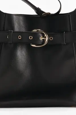 Tote bag avec bride décorative - Noir — photo 2