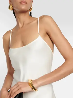 Robe de mariée longue dos nu bretelles fines satin blanc Prix boutique 950€ Taille 38 (UK10) — photo 5
