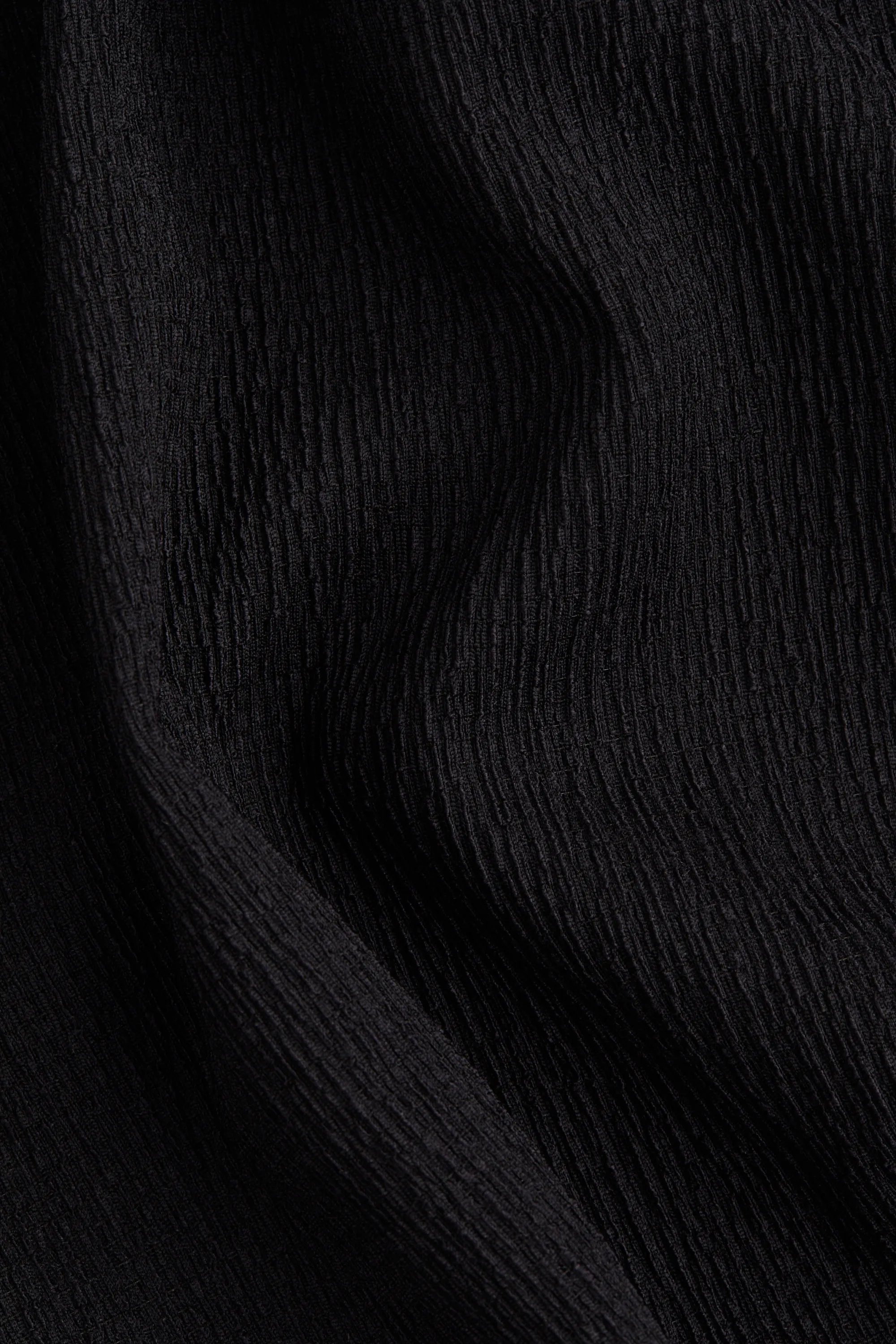 Robe en jersey froissé - Noir
