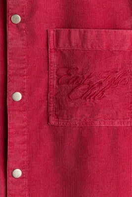 Chemise Relaxed Fit en velours côtelé - Rouge/East Isles Club — photo 5