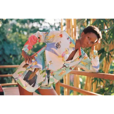 Blouse 80's color coton gaze- G.Kero — photo 2