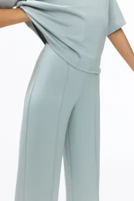 Pantalon en jersey avec plis - Turquoise ancien clair — photo 3