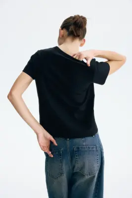 T-shirt en coton - Noir — photo 1