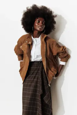 Blouson 100% cuir suédé Femme — photo 4