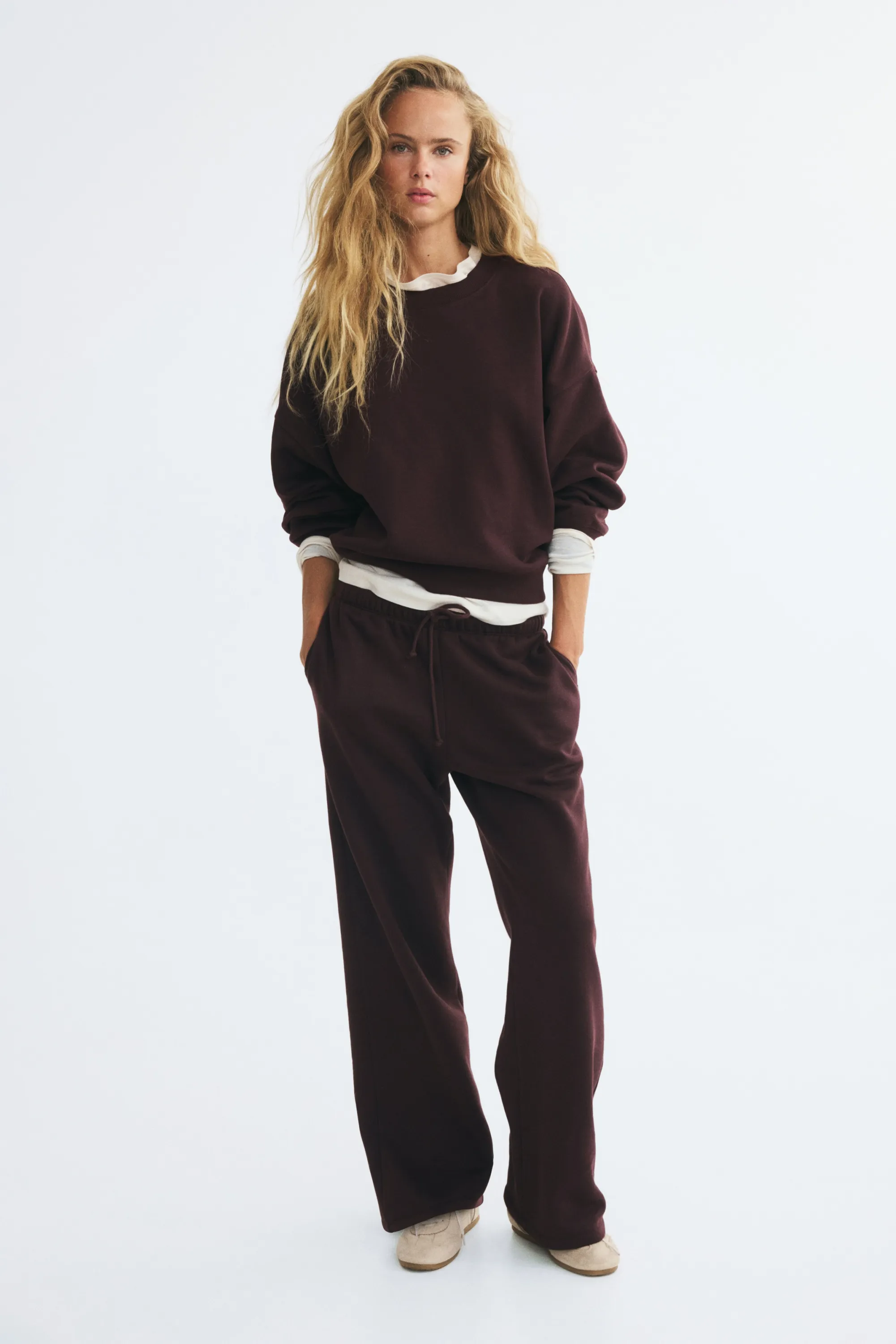 Sweat avec motif imprimé - Marron foncé