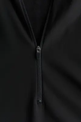 T-shirt de sport à col zippé Regular Fit - Noir — photo 4
