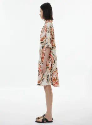 Chemise en viscose, lin et élasthanne — photo 2