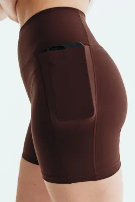 Short cycliste avec poches SoftMove™ - Marron chaud — photo 3