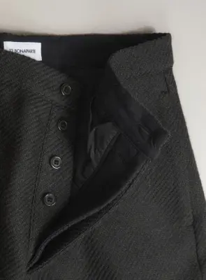Cargo Pants in Dark Olive 100% Italian Wool — photo 3