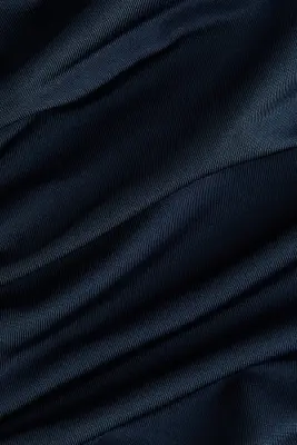 Robe en jersey à effet drapé - Bleu marine — photo 4