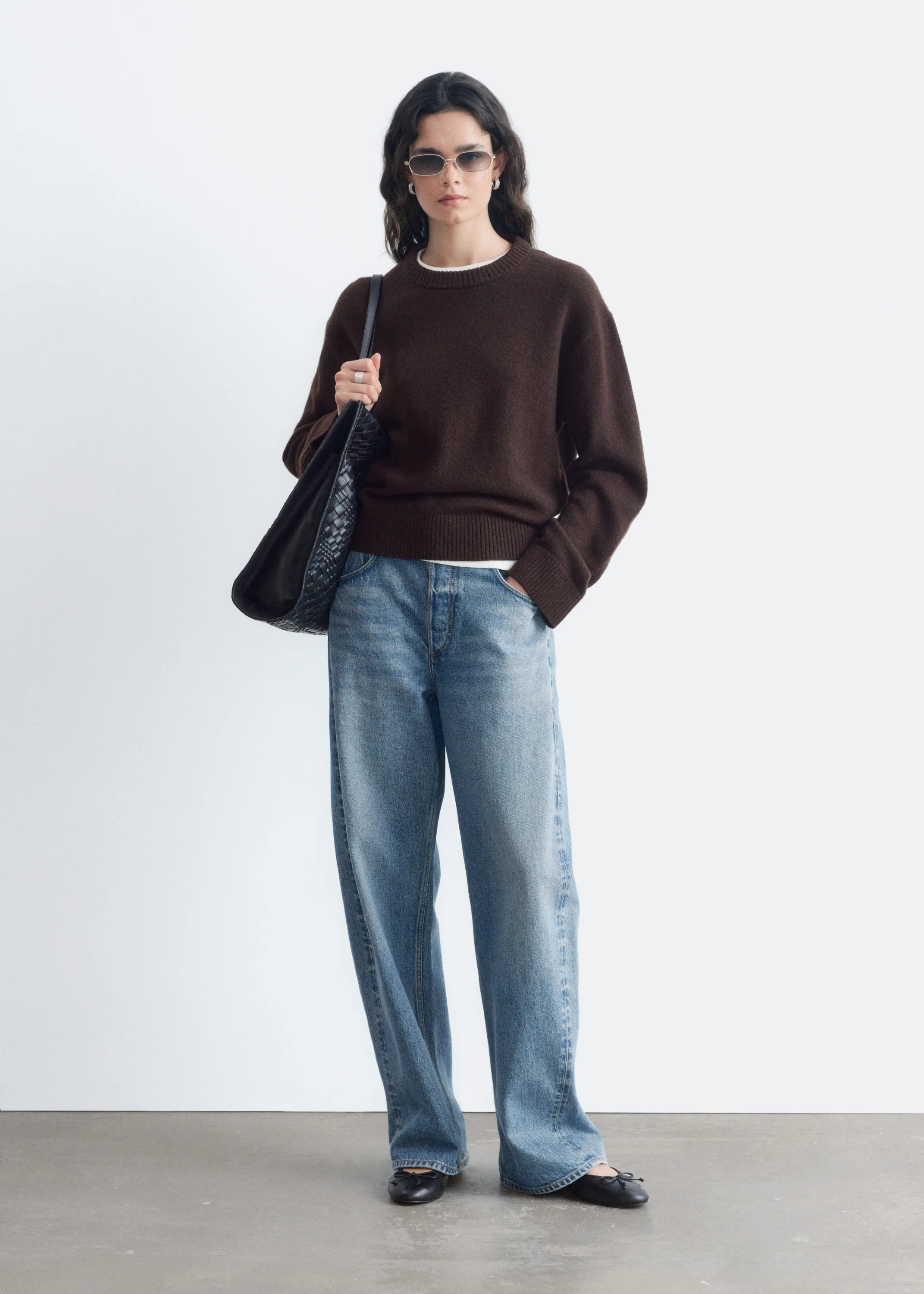 Pull en maille - Marron foncé