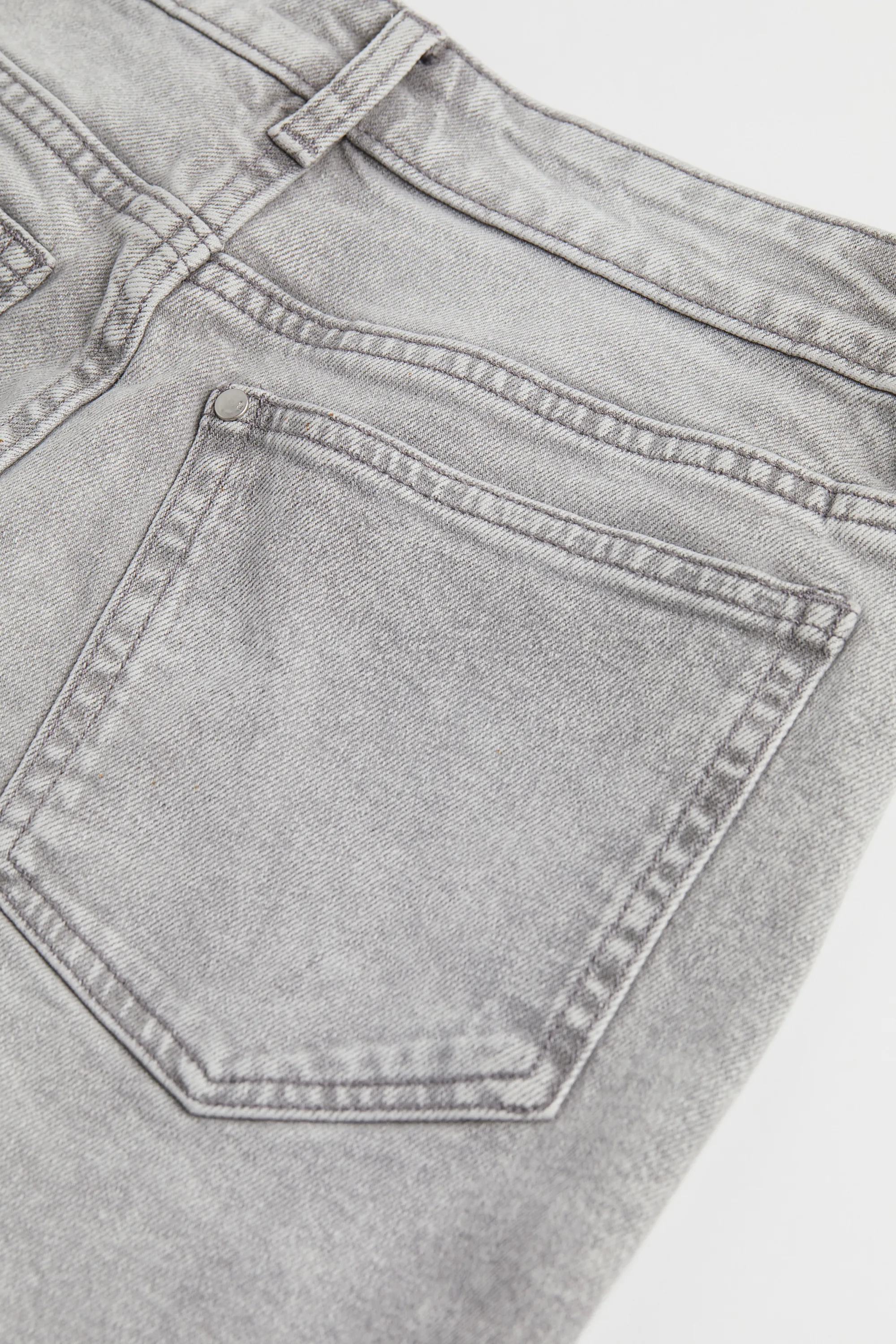 Short en jean Taille haute - Gris