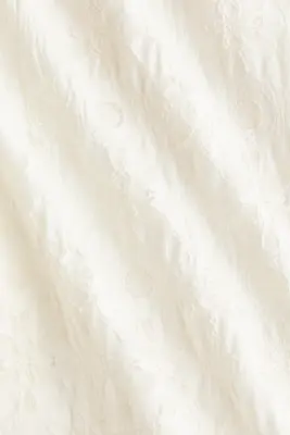 Pantalon façon dentelle avec cordon de serrage - Blanc — photo 4