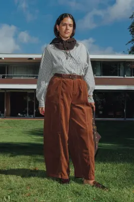 Pantalon barrel velours côtelé — photo 3