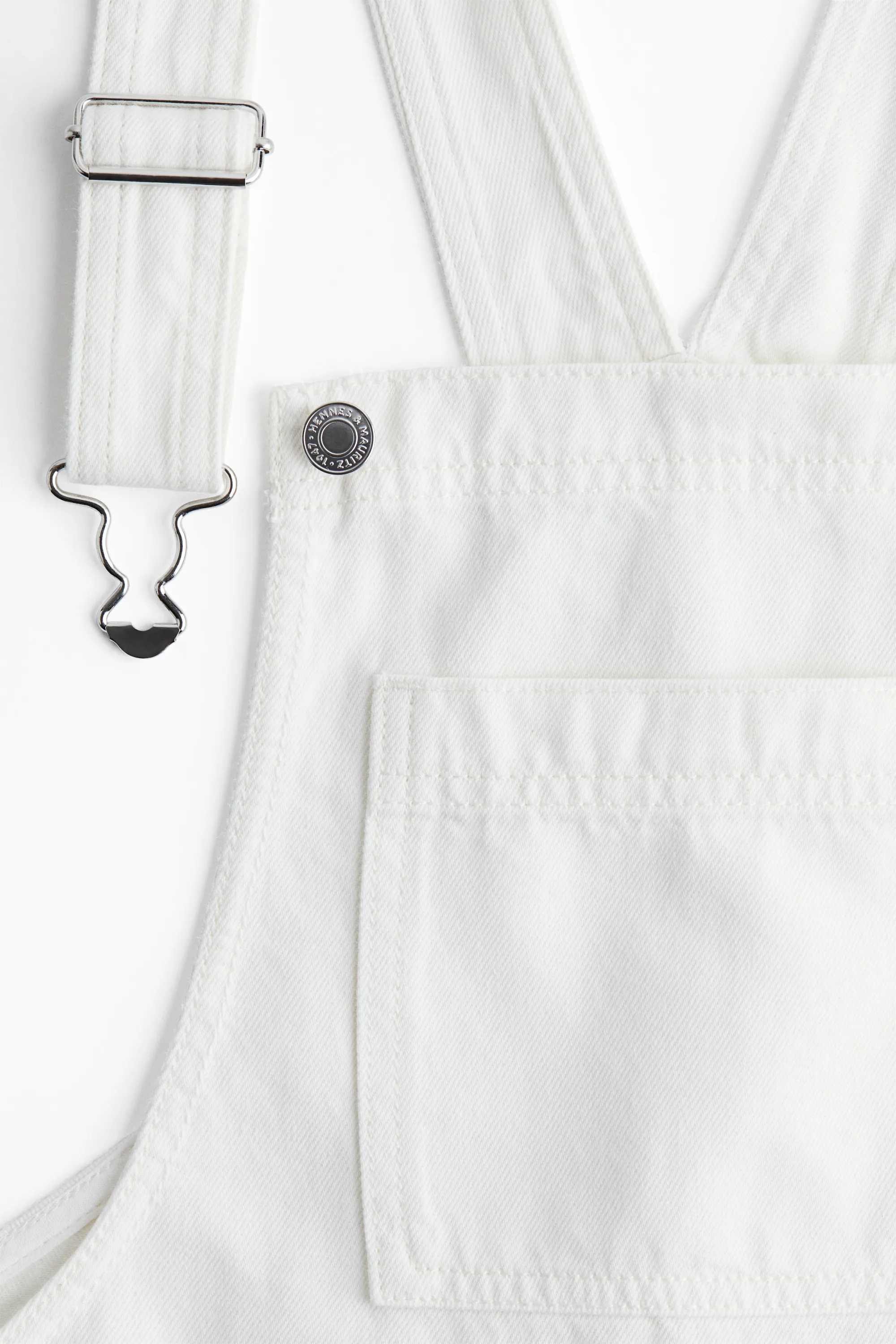 MAMA Salopette Before & After en denim - Blanc