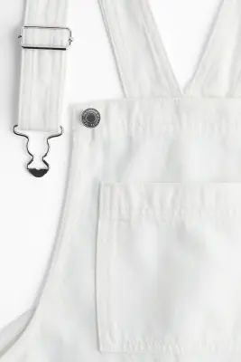 MAMA Salopette Before & After en denim - Blanc — photo 1