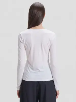 T-shirt en coton et cachemire — photo 2