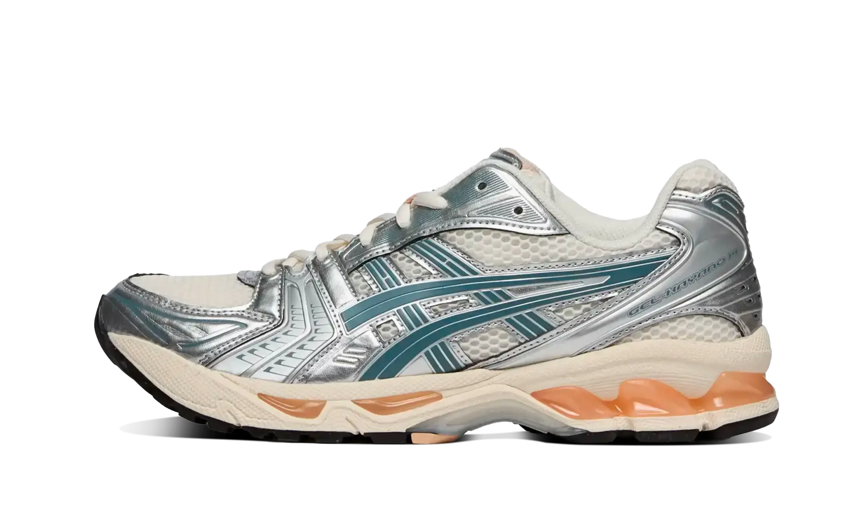 ASICS Gel-Kayano 14 Birch Pure Silver Teal Gold