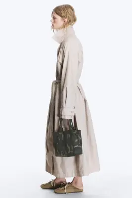 Trench oversize - Taupe cendré clair — photo 3