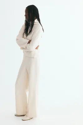 Pantalon avec plis devant - Crème — photo 2