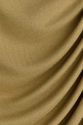 Top en viscose à effet drapé - Olive doré — photo 4