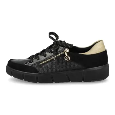 Baskets Remonte D1T00-03 Noires - Lacets Grande Pointure Femme — photo 2