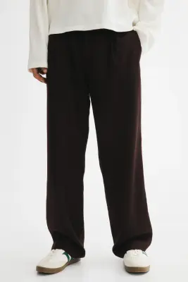 Pantalon Relaxed Fit en lin mélangé - Marron foncé — photo 1