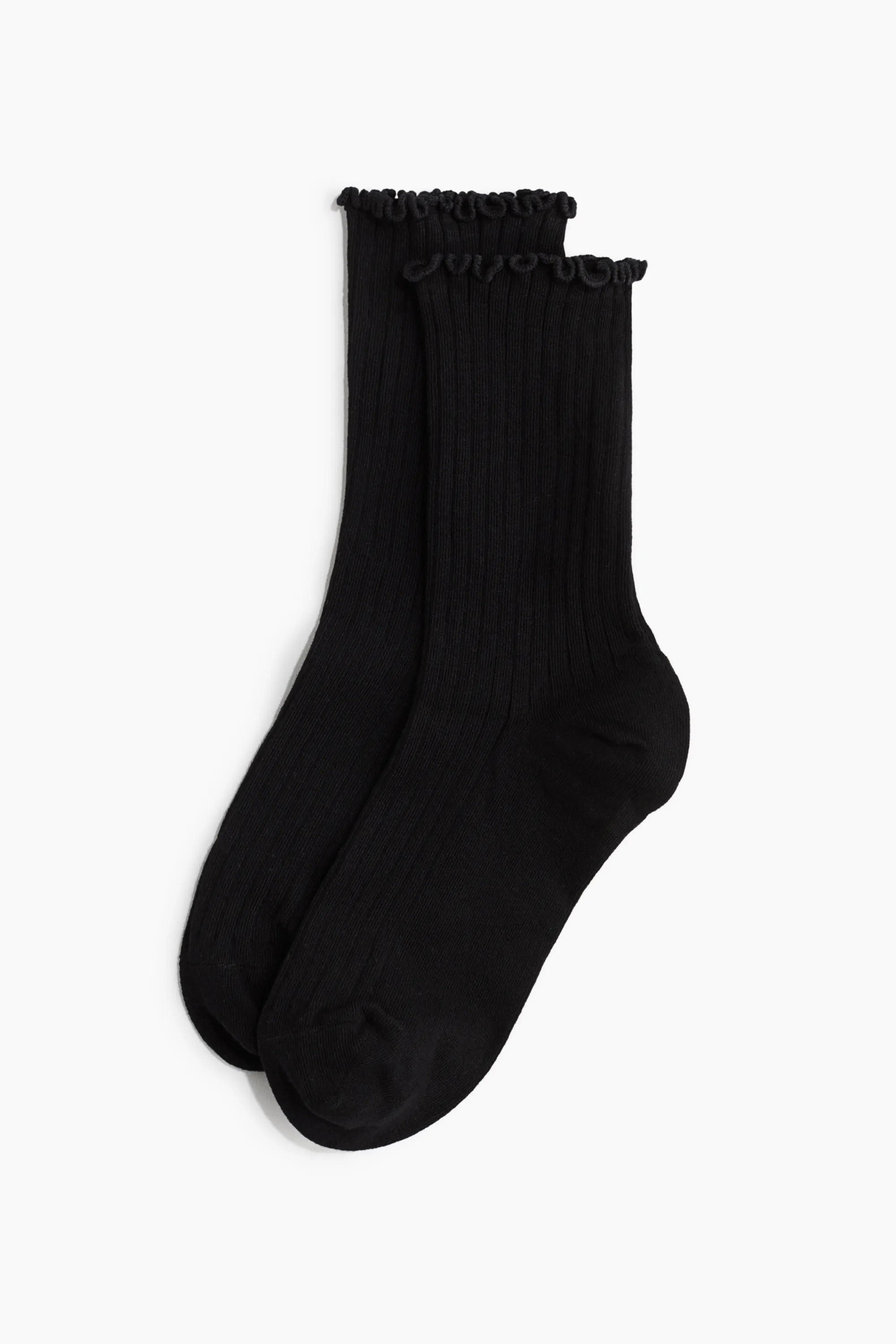 Lot de 3 paires de chaussettes en maille côtelée - Blanc/noir/gris clair chiné