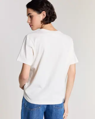 Tee-shirt Bree écru brodé — photo 4