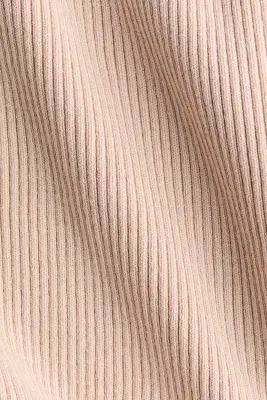 Gilet en maille côtelée de viscose mélangée - Rose ancien — photo 5