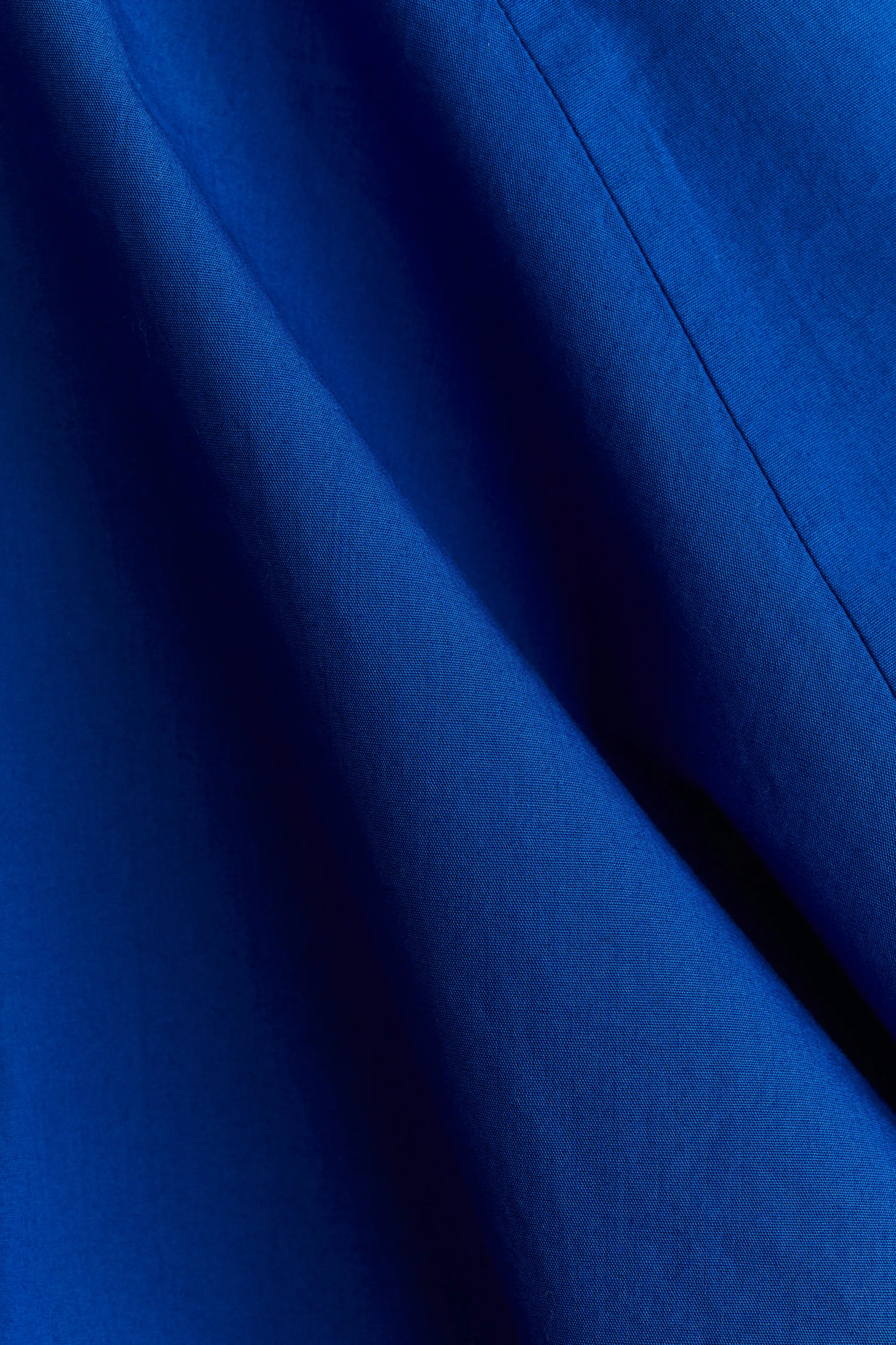 Robe évasée en popeline - Bleu vif