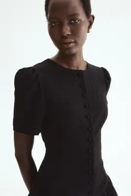 Bubble-hem dress - Noir — photo 1