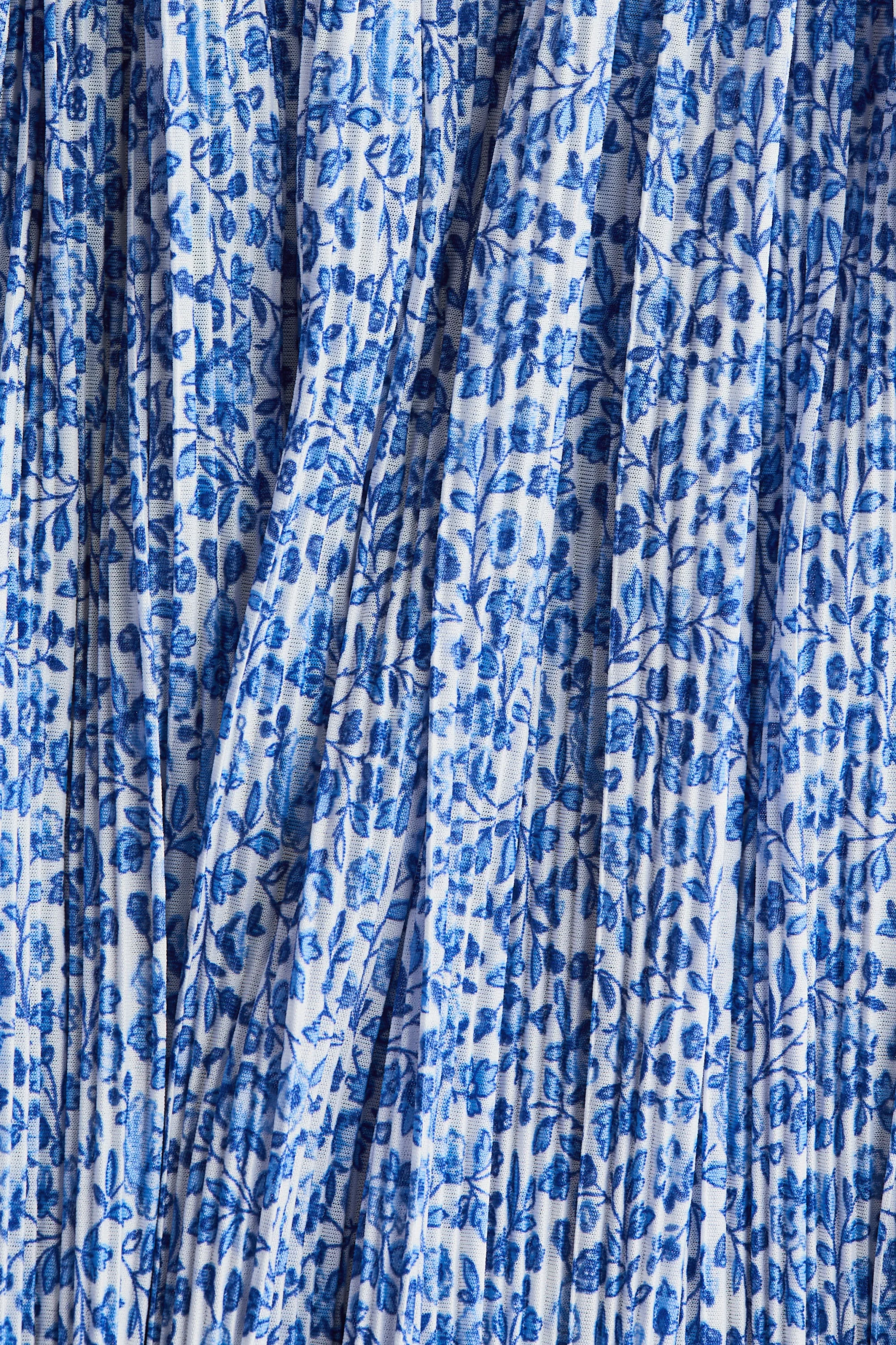 Robe plissée - Bleu/fleuri