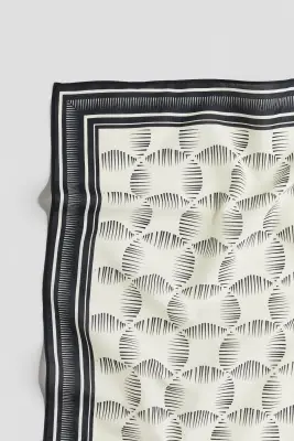 Foulard imprimé en coton - Blanc/motif — photo 2