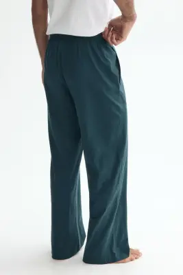 Pantalon Relaxed Fit en jersey - Turquoise foncé — photo 3