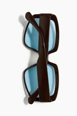 Lunettes de soleil carrées - Marron foncé — photo 2