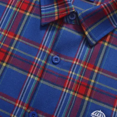 Chemise Helas Laurent Shirt- Checked Blue — photo 3