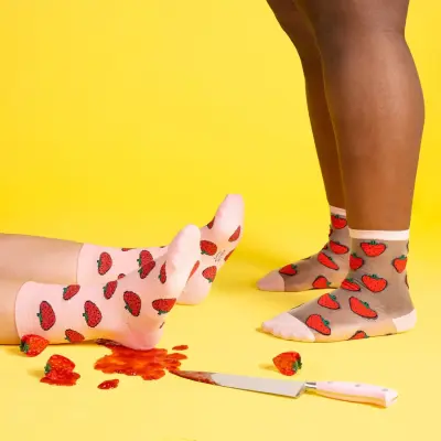 Chaussettes transparentes Fraise Coucou Suzette — photo 2
