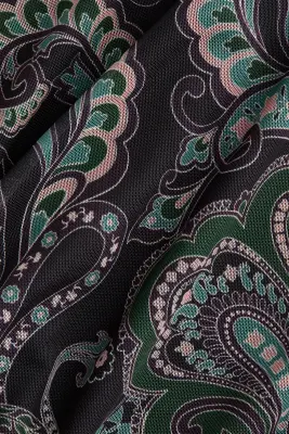 Robe en mesh à effet drapé - Marron foncé/motif cachemire — photo 4