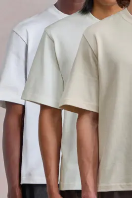 nuuuance 3-pack 'Chuuunky tee' - Blanc/Natural/Off-White — photo 2