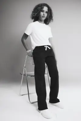 Pantalon jogger de sport Loose Fit à jambes larges - Prune — photo 2