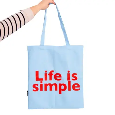 Tote Bag Life is Simple Bleu — photo 1