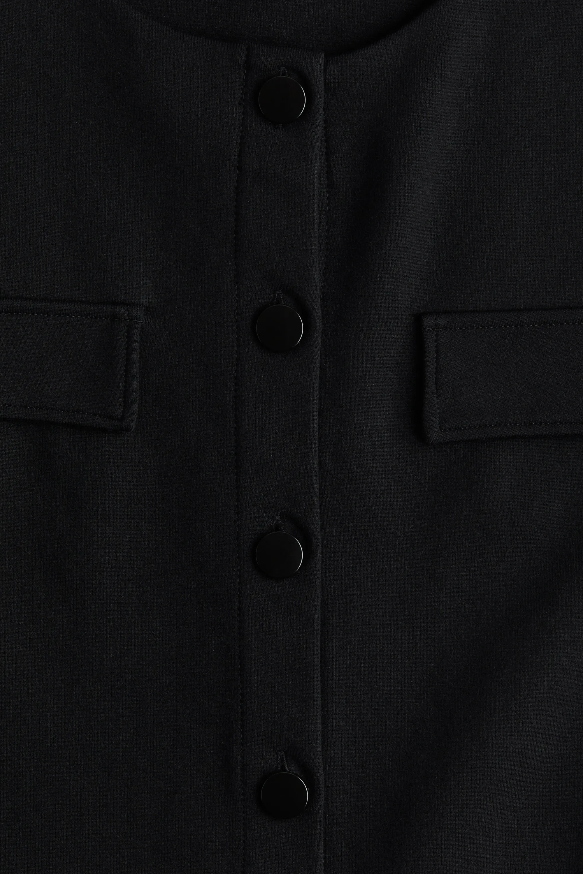 Gilet en jersey avec poches décoratives - Noir