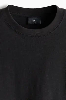 T-shirt Relaxed Fit en coton - Noir — photo 4