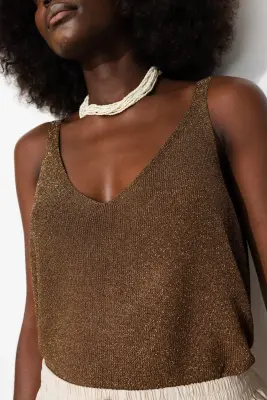 Pull-débardeur pailleté Femme — photo 5
