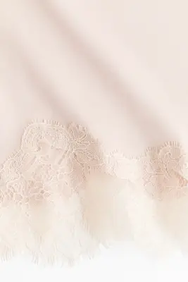 Slip skirt avec dentelle - Beige clair — photo 5