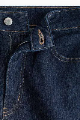 Mom Slim Fit High Waist Ankle Jeans - Bleu denim foncé — photo 3