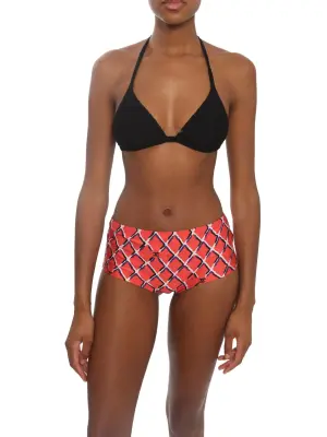 Culotte de maillot de bain shorty motif losanges rouge blanc bleu marine Prix boutique 550€ Taille XS/S — photo 2